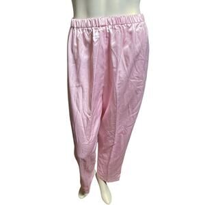Vintage Ashley Taylor Pink Satin Pants, Medium, Polyester & Cotton Blend